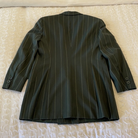 Vintage 80s ESCADA Margaretha Ley Wool Green Blazer - Picture 7 of 15